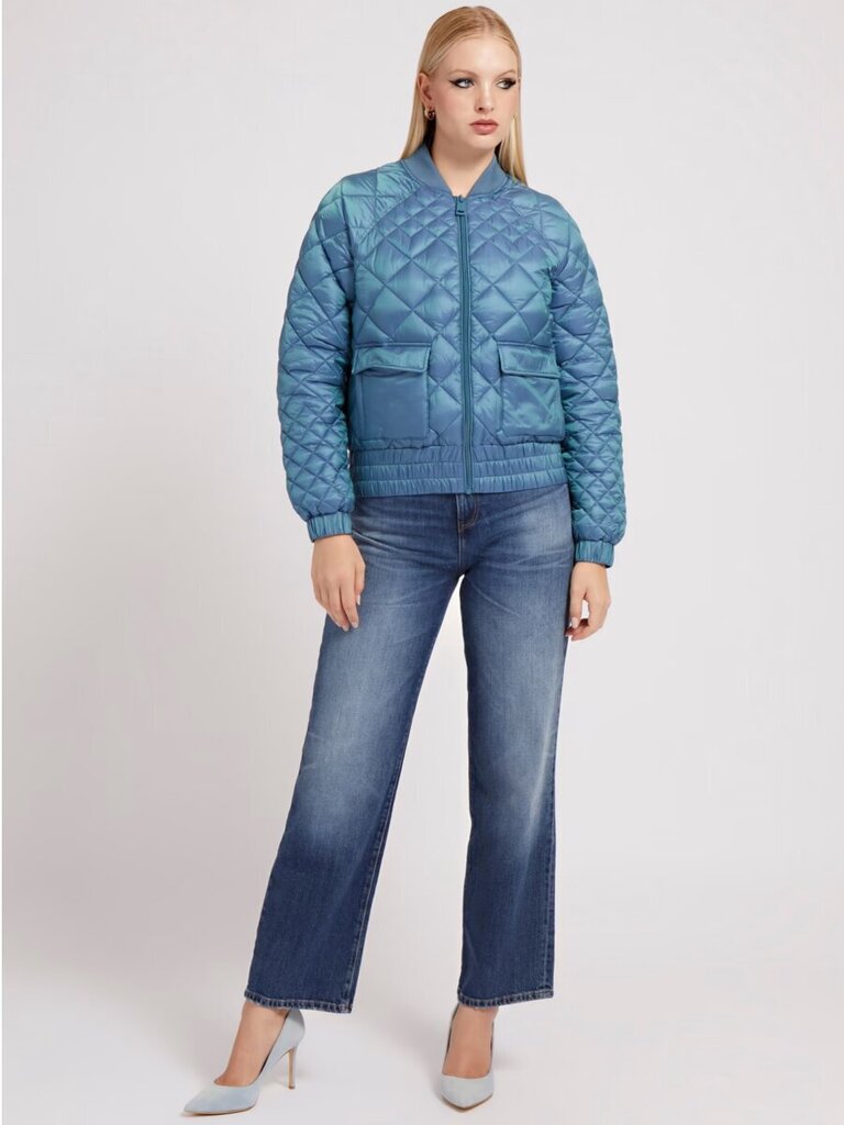 GUESS JEANS Hilary Bomber Paper Blue Multi 563935046 цена и информация | Sieviešu virsjakas | 220.lv