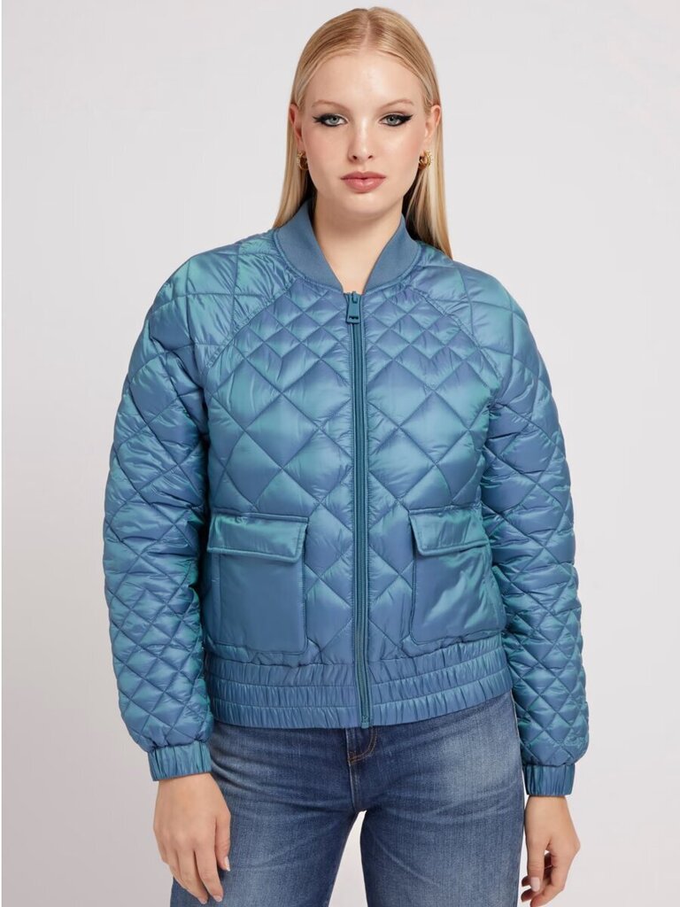 GUESS JEANS Hilary Bomber Paper Blue Multi 563935046 цена и информация | Sieviešu virsjakas | 220.lv