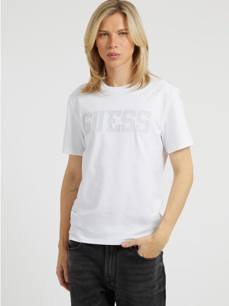 GUESS JEANS Ermak Pure White 563934430 cena un informācija | Vīriešu T-krekli | 220.lv