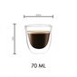 Termo kafijas tases espresso 70ml, 6 gab. cena un informācija | Glāzes, krūzes, karafes | 220.lv