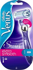 Бритва для женщин Gillette Venus Swirl Extra Smooth, 1 шт. цена и информация | Косметика и средства для бритья | 220.lv