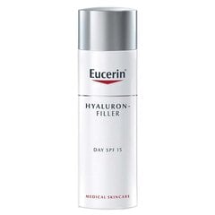 EUCERIN Hyaluron-Filler Dienas krēms ar SPF 15 normālai un jaukta tipa ādai 50 ml cena un informācija | Sejas krēmi | 220.lv