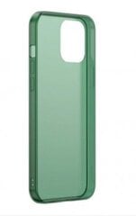 Baseus Frosted Glass Case Жесткий чехол с гибким каркасом для iPhone 12/12 Pro Темно-зеленый цена и информация | Чехлы для телефонов | 220.lv