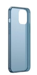 Baseus Frosted Glass Case Жесткий чехол с гибким каркасом для iPhone 12/12 Pro Темно-синий цена и информация | Чехлы для телефонов | 220.lv