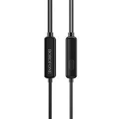 Borofone Earphones BM40 Sage with microphone black cena un informācija | Austiņas | 220.lv