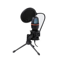 Mikrofons MART AC-02 trīskāršā USB LED - Melns cena un informācija | Mikrofoni | 220.lv