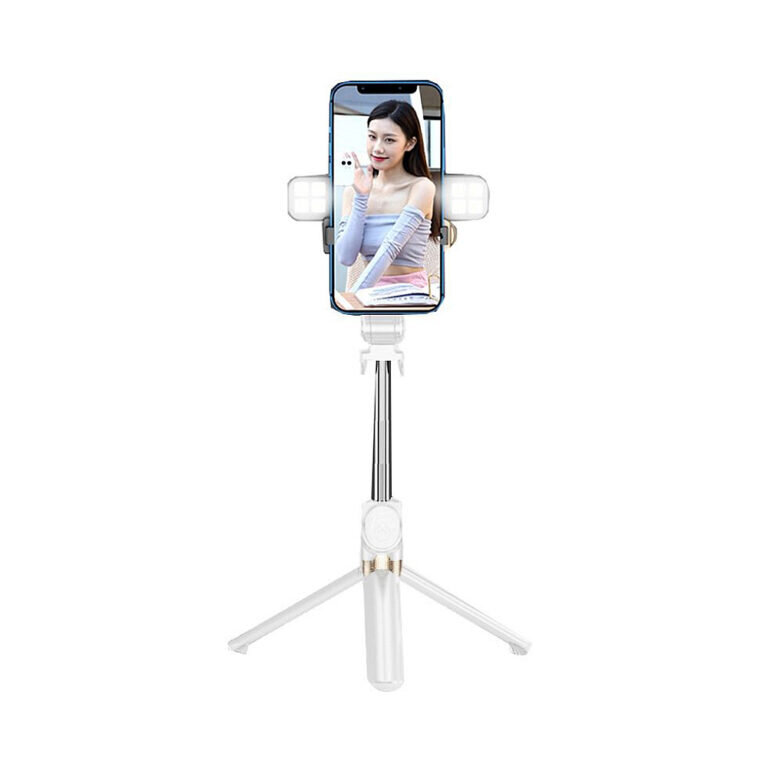 Selfie stick LED ar statīvu + tālvadība - Balts цена и информация | Selfie Sticks | 220.lv