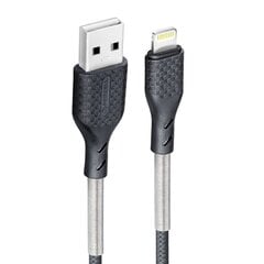 FORCELL Carbon lādēšanas vads USB to Lightning 8-pin 2,4A CB-01A (1m) цена и информация | Кабели для телефонов | 220.lv