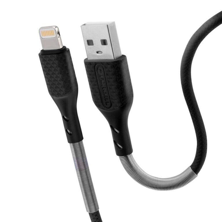 FORCELL Carbon lādēšanas vads USB to Lightning 8-pin 2,4A CB-01A (1m) cena un informācija | Savienotājkabeļi | 220.lv