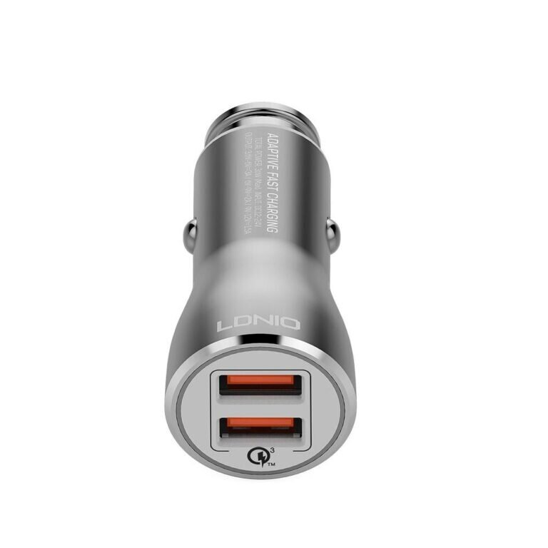 Auto lādētājs LDNIO C407Q Quick Charge 3.0 + 2x USB 3A + USB kabelis cena un informācija | Lādētāji un adapteri | 220.lv