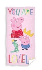 Peppa Pig pludmales dvielis 70x140 cm cena un informācija | Dvieļi | 220.lv