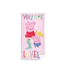 Peppa Pig pludmales dvielis 70x140 cm cena un informācija | Dvieļi | 220.lv