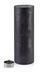 Svece - laterna, 120x360 cm, melna цена и информация | Подсвечники, свечи | 220.lv