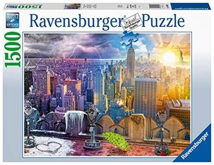 Puzle Ravensburger Dienas un nakts Ņujorkas panorāma, 1500 d. цена и информация | Пазлы | 220.lv