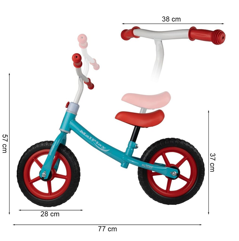 Līdzsvara velosipēds, zils cena un informācija | Balansa velosipēdi | 220.lv