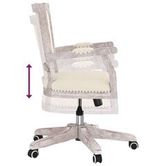 vidaXL biroja krēsls, bēšs audums cena un informācija | Biroja krēsli | 220.lv