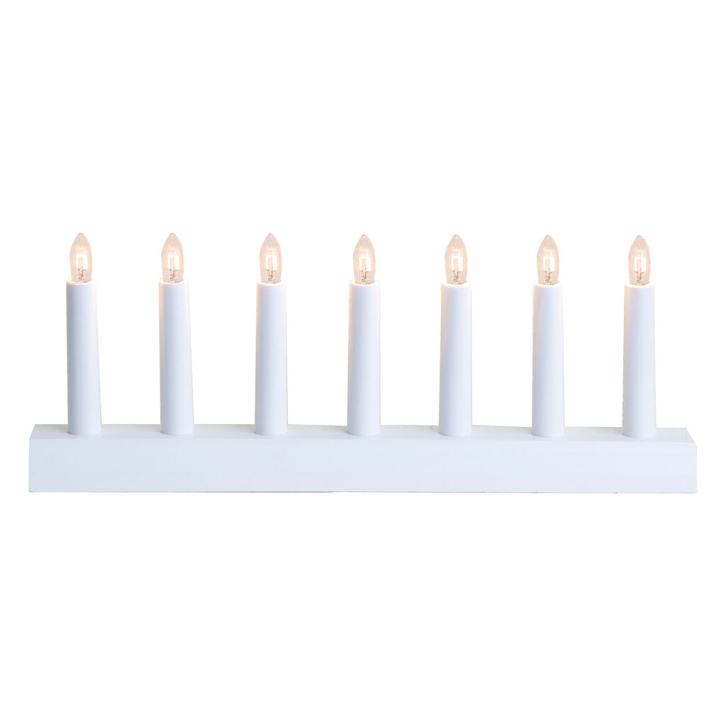 Adventes svečturis IDA, 15 cm, balta cena un informācija | Sveces un svečturi | 220.lv