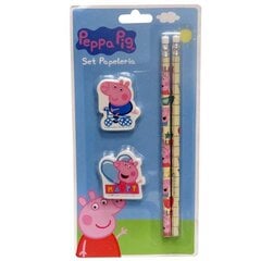 Peppa Pig komplekts 2x zīmulis + 2x dzēšgumija cena un informācija | Modelēšanas un zīmēšanas piederumi | 220.lv