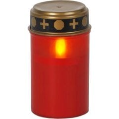 LED kapu svece uz baterijām sarkana AA 0,06W 7x12cm Serene 064-82 cena un informācija | Sveces un svečturi | 220.lv