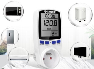 Gudrā kontaktligzda, enerģijas patēriņa mērītājs ar programmējamu laiku cena un informācija | Elektrības slēdži, rozetes | 220.lv