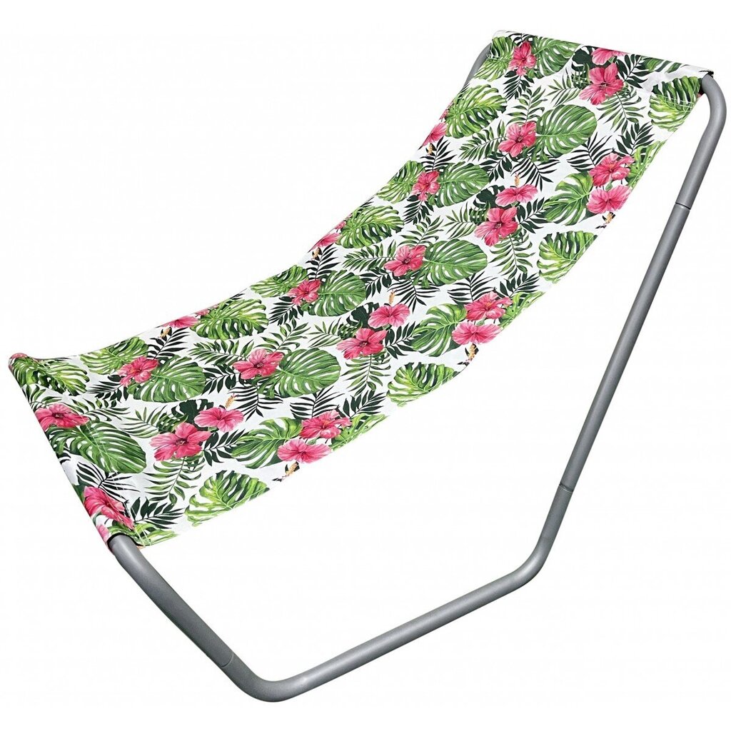 Saliekams dārzs un pludmales zvilnis Enero Camp Turfle Leaf, zaļš cena un informācija | Sauļošanās krēsli | 220.lv