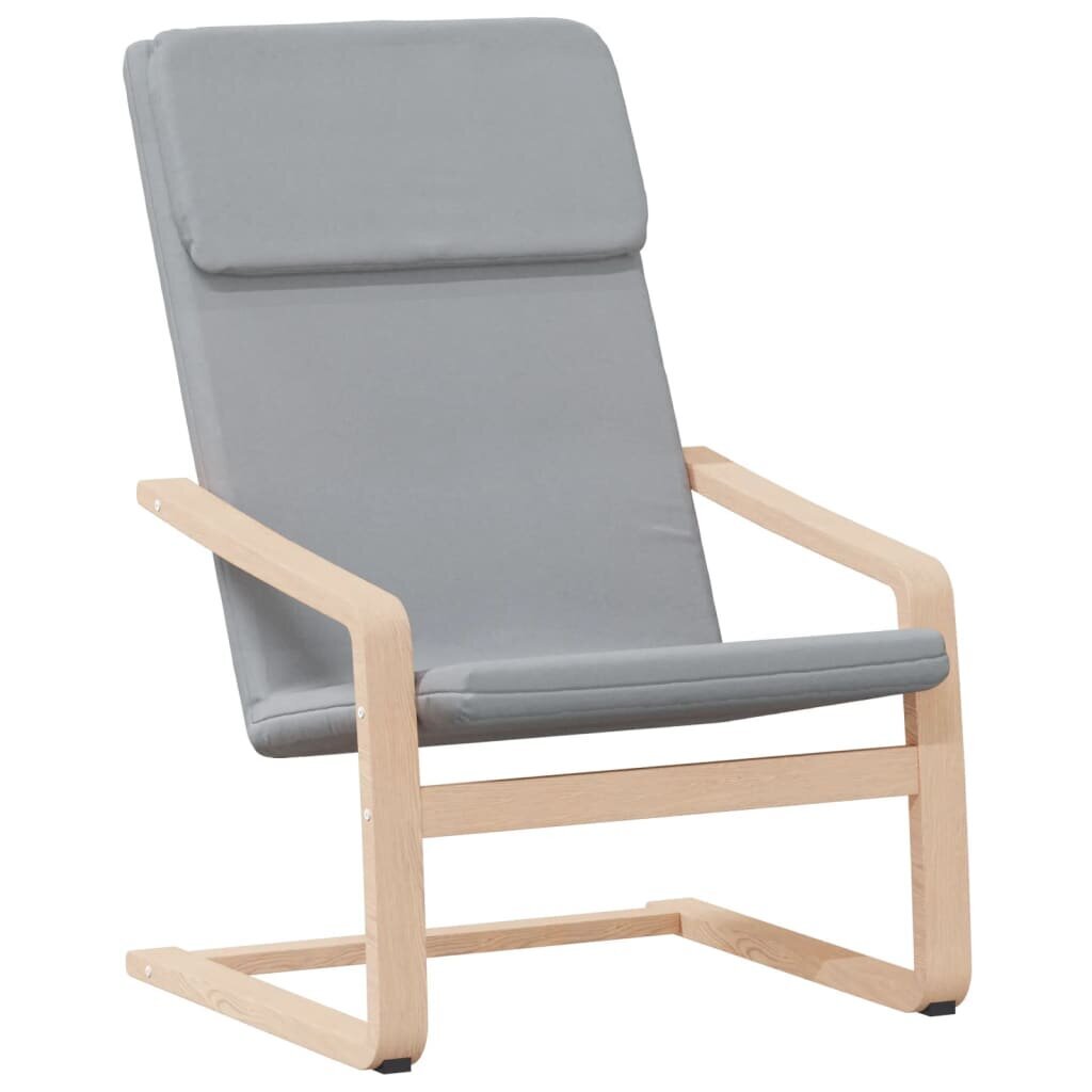 vidaXL atpūtas krēsls, gaiši pelēks audums цена и информация | Atpūtas krēsli | 220.lv