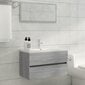 vidaXL 2-daļīgs vannasistabas mēbeļu komplekts, pelēka ozolkoka krāsa цена и информация | Vannas istabas mēbeļu komplekti | 220.lv