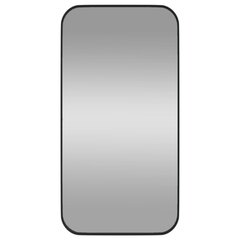 vidaXL sienas spogulis, melns, 30x60 cm, taisnstūra цена и информация | Зеркала | 220.lv