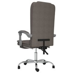 vidaXL biroja masāžas krēsls, atgāžams, pelēkbrūns audums цена и информация | Офисные кресла | 220.lv