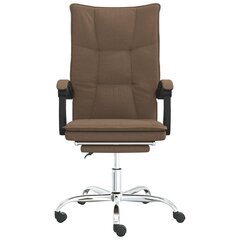 vidaXL biroja krēsls, atgāžams, brūns audums цена и информация | Офисные кресла | 220.lv