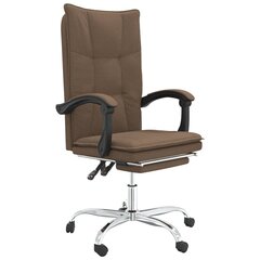 vidaXL biroja krēsls, atgāžams, brūns audums цена и информация | Офисные кресла | 220.lv