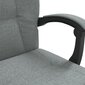 vidaXL biroja krēsls, atgāžams, tumši pelēks audums cena un informācija | Biroja krēsli | 220.lv
