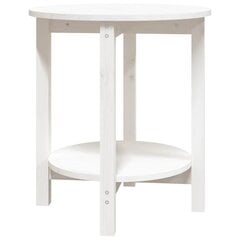 vidaXL kafijas galdiņš, balts, Ø 55x60 cm, priedes masīvkoks cena un informācija | Žurnālgaldiņi | 220.lv