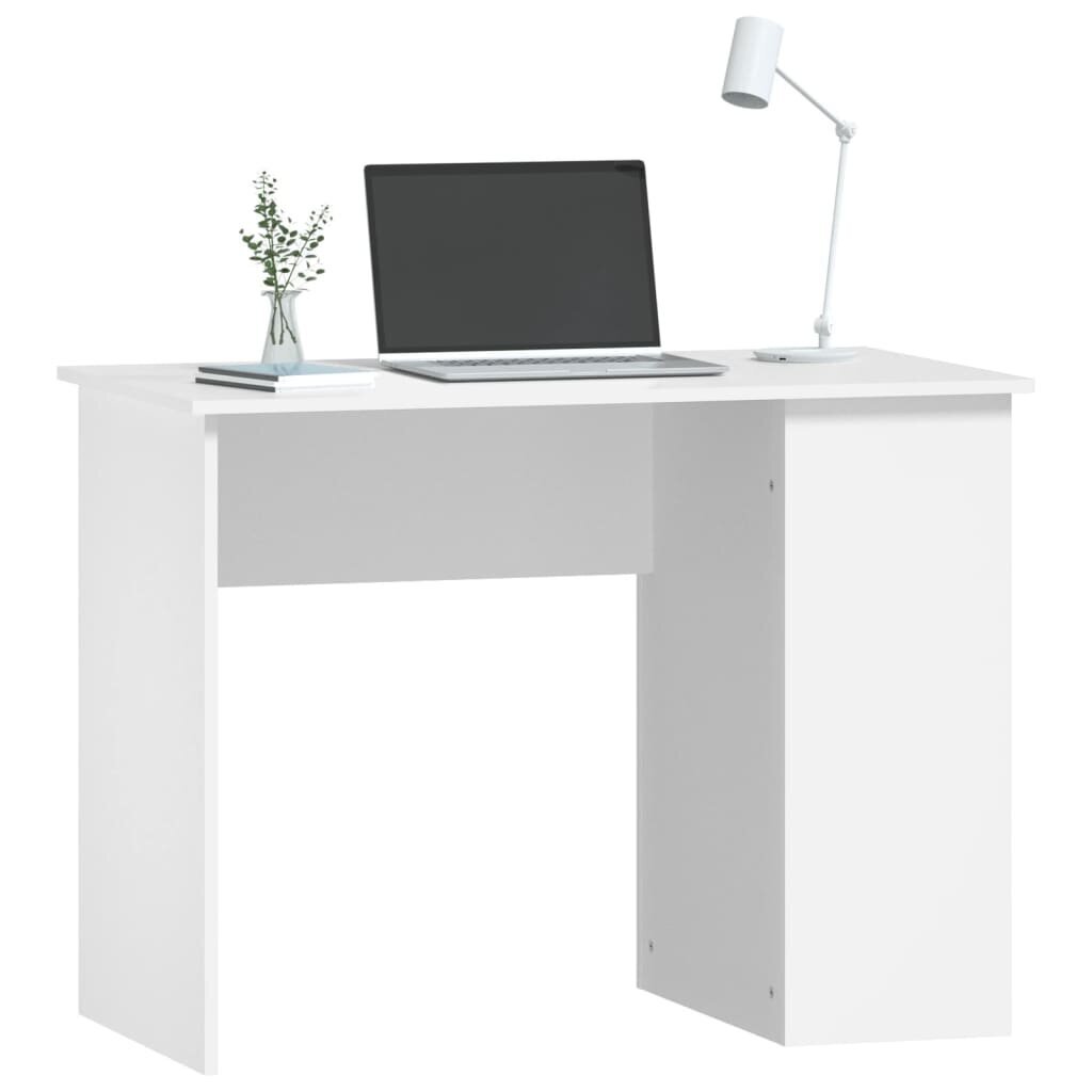 vidaXL rakstāmgalds, balts, 100x55x75 cm, inženierijas koks cena un informācija | Datorgaldi, rakstāmgaldi, biroja galdi | 220.lv
