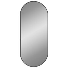 vidaXL sienas spogulis, melns, 70x30 cm, ovāls цена и информация | Зеркала | 220.lv