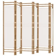 vidaXL istabas aizslietnis, 6 paneļi, 240 cm, bambuss un audekls cena un informācija | Aizslietņi | 220.lv