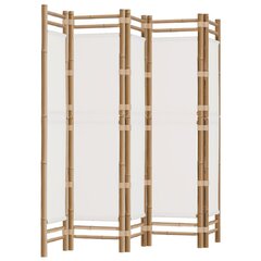 vidaXL istabas aizslietnis, 5 paneļi, 200 cm, bambuss un audekls cena un informācija | Aizslietņi | 220.lv