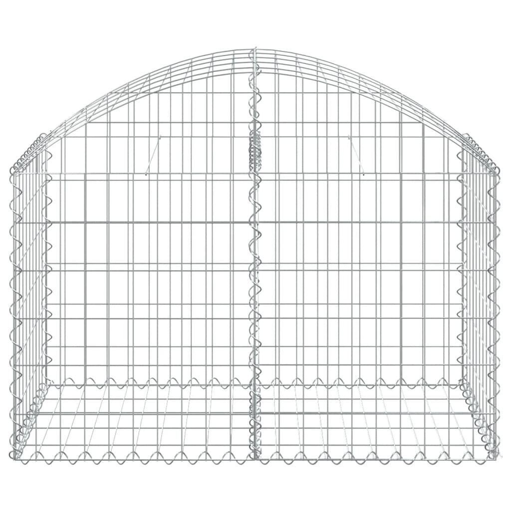 vidaXL arkveida gabiona grozs, 100x50x60/80 cm, cinkota dzelzs cena un informācija | Balkona kastes | 220.lv