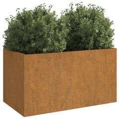 vidaXL dārza puķu kaste, pelēka, 62x30x29 cm, izturīgs tērauds cena un informācija | Balkona kastes | 220.lv