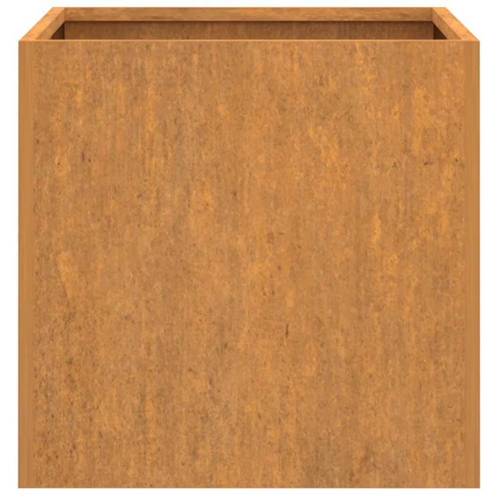 vidaXL puķu kastes, 2 gab., pelēkas, 42x40x39 cm, izturīgs tērauds cena un informācija | Balkona kastes | 220.lv