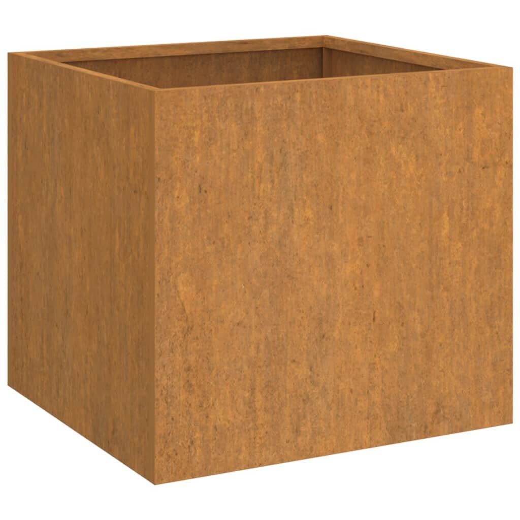 vidaXL puķu kastes, 2 gab., pelēkas, 42x40x39 cm, izturīgs tērauds cena un informācija | Balkona kastes | 220.lv