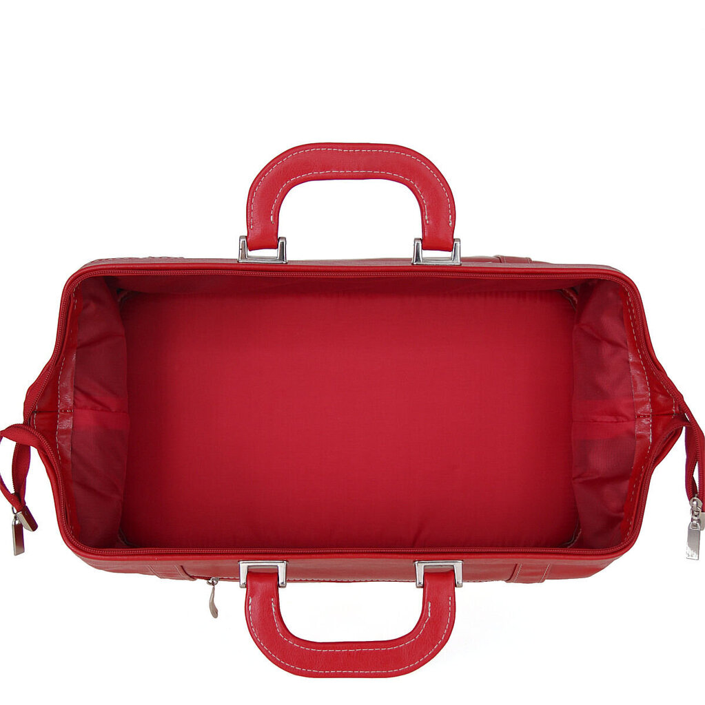 Ceļojumu soma ar īsta āda, sarkana цена и информация | Koferi, ceļojumu somas | 220.lv