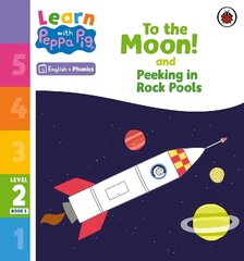 Learn with Peppa Phonics Level 2 Book 5 - To the Moon! and Peeking in Rock Pools (Phonics Reader) цена и информация | Книги для малышей | 220.lv