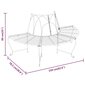 vidaXL sols, uzstādāms ap koku, pusapaļš, 2gab., Ø159cm, melns tērauds цена и информация | Dārza soli | 220.lv