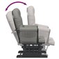 vidaXL šūpuļkrēsls ar kāju balstu, gaiši pelēks audums цена и информация | Atpūtas krēsli | 220.lv
