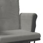 vidaXL šūpuļkrēsls ar kāju balstu, gaiši pelēks audums цена и информация | Atpūtas krēsli | 220.lv