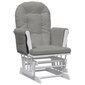vidaXL šūpuļkrēsls ar kāju balstu, gaiši pelēks audums cena un informācija | Atpūtas krēsli | 220.lv