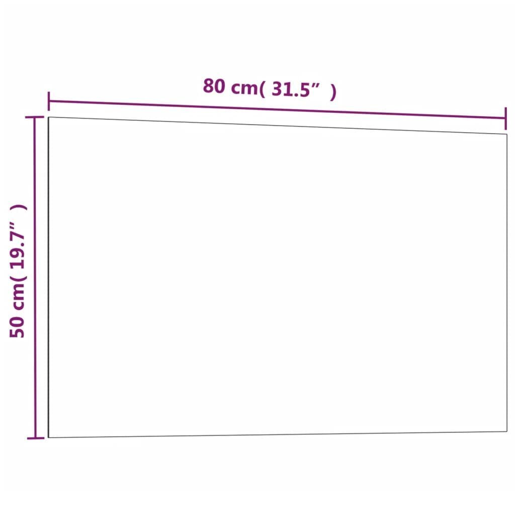 vidaXL magnētiskā tāfele, stiprināma pie sienas, melna, 80x50 cm cena un informācija | Kancelejas preces | 220.lv