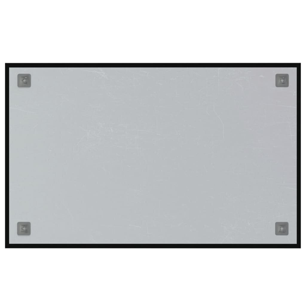 vidaXL magnētiskā tāfele, stiprināma pie sienas, melna, 80x50 cm цена и информация | Kancelejas preces | 220.lv