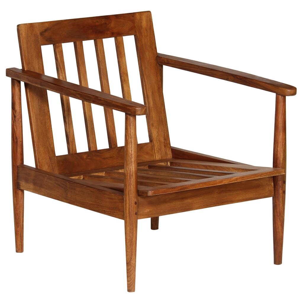 vidaXL 2-daļīgs dīvāna komplekts, dabīga āda un akācijas koks, brūns cena un informācija | Dīvāni | 220.lv